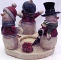 Round Snowman T Light Holder